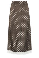 LTS Tall Women's Chocolate Brown Polka Dot Lace Maxi Skirt | Long Tall Sally 5