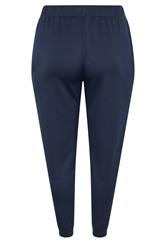 EVANS Plus Size Navy Luxe Zip Pocket Joggers | Evans 6