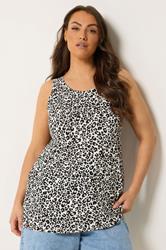 YOURS Plus Size Natural Brown Leopard Print Vest Top | Yours Clothing 3