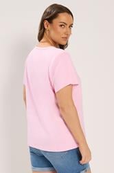 YOURS Plus Size Pink Interlock T-Shirt | Yours Clothing 2