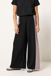 PixieGirl Petite Women's Black Side Panel Wide Leg Trousers | PixieGirl 1