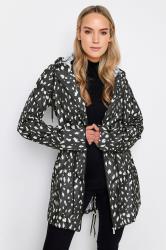 LTS Tall Women's Black Dalmatian Print Pocket Parka | Long Tall Sally  3