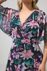 YOURS LONDON Plus Size Black Tropical Mesh Maxi Dress | Yours Clothing 4