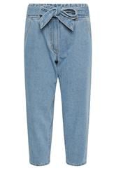 PixieGirl Petite Women's Blue Belted Barrel Jeans | PixieGirl 5