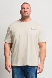 JACK & JONES Big & Tall Moonbeam White Logo Graphic T-Shirt | BadRhino 3