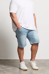BadRhino Big & Tall Light Blue Wash Carpenter Shorts | BadRhino 1