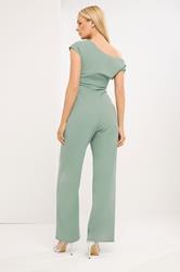 STAR Sage Green Wide Leg Draped Jumpsuit | StarBYJM 2