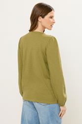 M&Co Green Frill Detail Cotton Blouse | M&Co 2