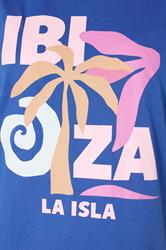 YOURS Plus Size Blue & Leopard Print 'Ibiza' Pyjama Set | Yours Clothing 4