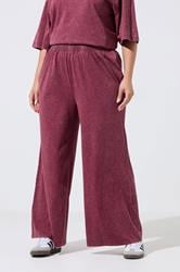 LIMITED COLLECTION Plus Size Red Acid wash Trousers | Yours Clothing 1