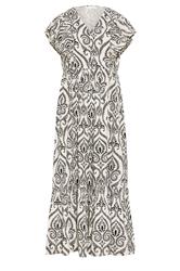 PixieGirl Petite White Tile Print Tiered Maxi Dress
