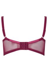 M&Co 2 PACK Black & Burgundy Red Cotton Lace Trim Bras | M&Co 9