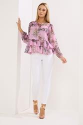 STAR Plus Size Animal Frill Hem Blouse | StarByJM 1