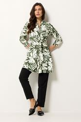 M&Co Green Leaf Print Tunic Shirt | M&Co 1