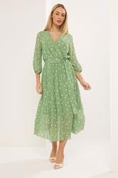 STAR Green Polka Dot Pleated Dress | StarByJM 3