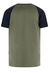KAM Big & Tall Green Raglan Graphic Print T-Shirt | BadRhino 2