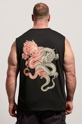 BadRhino Big & Tall Black Dragon Graphic Vest | BadRhino 4