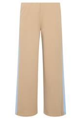 PixieGirl Petite Women's Natural Brown Side Stripe Scuba Wide Leg Trousers | PixieGirl 5