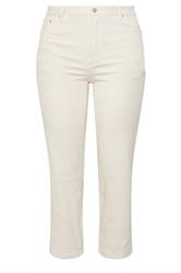 EVANS Plus Size White Premium Wide Leg Jeans | Evans 5
