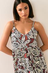 PixieGirl Rust Orange Floral Print Midi Dress | PixieGirl 5