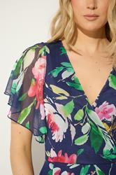 LTS Tall Women's Navy Blue Floral Mesh Maxi Dress | Long Tall Sally 4