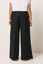 PixieGirl Petite Women's Black Beaded Linen Wide Leg Trousers | PixieGirl 2