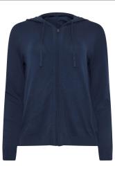 M&Co Marineblauwe gebreide hoodie