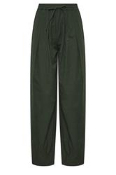 LTS Tall Dark Green Cotton Barrel Trousers