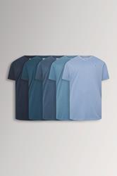 BadRhino Big & Tall Navy Blue 5 Pack V-Neck T-Shirts | BadRhino 3
