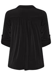 EVANS Curve Black Long Sleeve Blouse | Evans  2