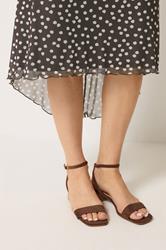 LTS Tall Women's Chocolate Brown Polka Dot Dipped Hem Mesh Midi Skirt | Long Tall Sally 6
