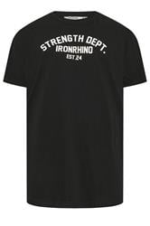 IronRhino Big & Tall Black Strength Dept T-Shirt | BadRhino 6