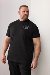 BadRhino Big & Tall Black Logo Back Print T-Shirt | BadRhino 3