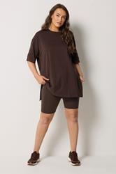 YOURS Plus Size Chocolate Brown Shorts | Yours Clothing 1