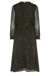 M&Co Petite Brown Abstract Spot Midi Dress | M&Co 2