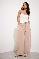 PixieGirl Petite Women's Light Pink Tie Waist Wide Leg Jeans | PixieGirl  3
