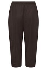 YOURS Plus Size Chocolate Brown Crinkle Barrel Trousers | Yours Clothing 2