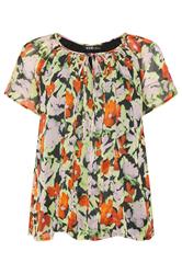 YOURS Plus Size Orange & Pink Floral Pintuck Blouse | Yours Clothing 5