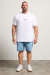 JACK & JONES Big & Tall White Crewneck T-Shirt | BadRhino 1