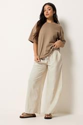 PixieGirl Petite Women's Ivory White Beaded Wide Leg Trousers | PixieGirl 3