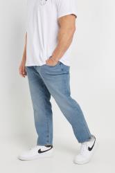 JACK & JONES Big & Tall Light Blue Denim 'Mike' Jeans | BadRhino 3