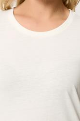 YOURS Plus Size Ivory White Core T-Shirt | Yours Clothing 4