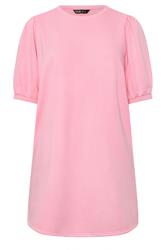 YOURS Curve Pink Balloon Sleeve Dress