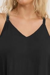 YOURS Plus Size Black Throw On Maxi Dress | Yours Clothing 7