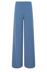 LTS Tall Women's Denim Blue Linen Look Wide Leg Trousers | Long Tall Sally 6