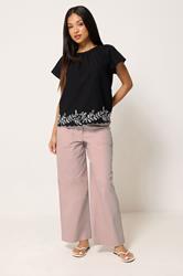M&Co Petite Pink Wide Leg Carpenter Trousers | M&Co 1