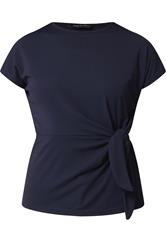 M&Co Navy Blue Tie Waist Top