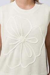 LIMITED COLLECTION Plus Size White Embroidered Floral Knitted Top | Yours Clothing 4
