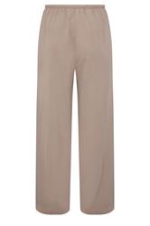 EVANS Plus Size Mocha Brown Tie Waist Wide Leg Trousers | Evans 2