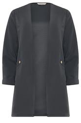 M&Co Black Textured Jersey Jacket